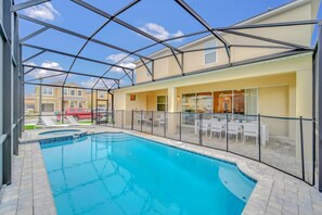 Una piscina riscaldata