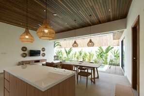 Superior Villa, 2 Bedrooms | Living area | LCD TV - La Bumbak (Kerobokan)
