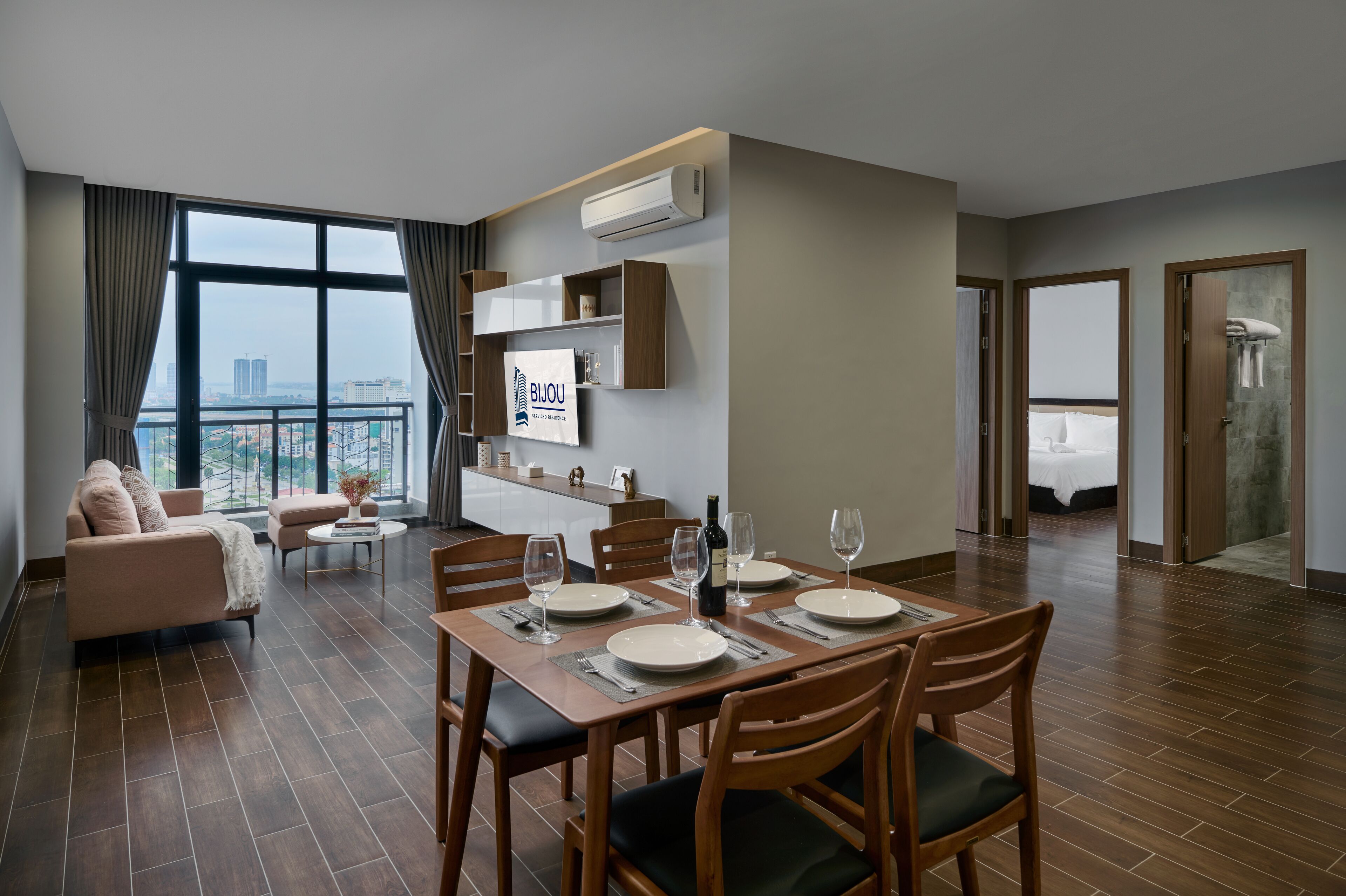 Executive Suite, 3 Bedrooms | Living area | 55-inch Smart TV with cable channels, TV