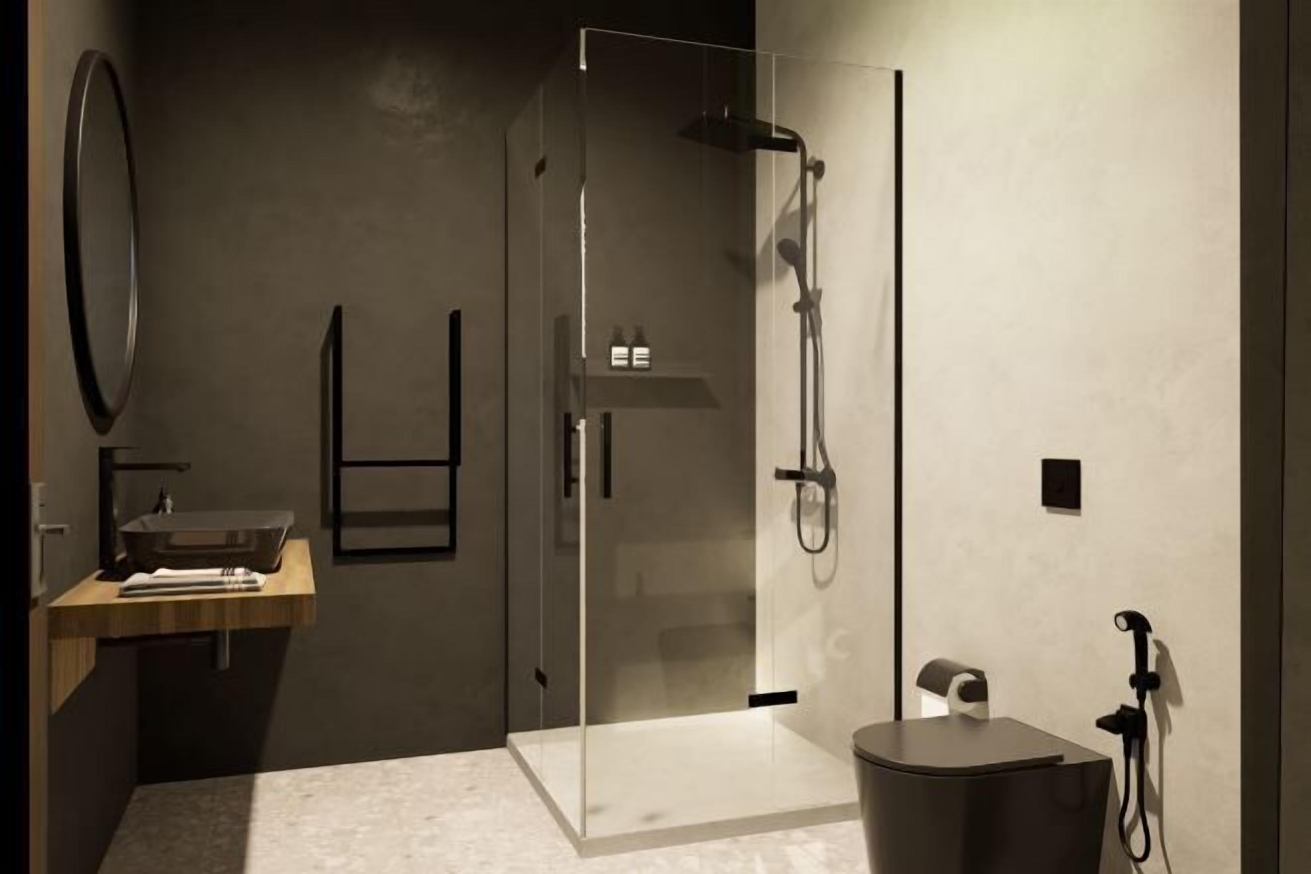 淋浴设施、毛巾