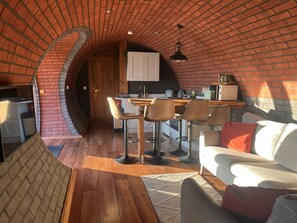 Interior - Otters View -  Underground Hobbit Home Sleeping 6 guests, Pet Friendly (Rhayader)