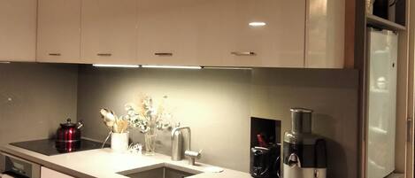 Fridge, oven, stovetop, dishwasher