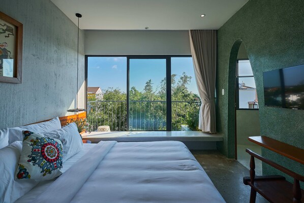 Chambre Deluxe double | Minibar, bureau, espace de travail pour ordinateurs portables