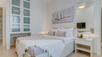 Quarto premium, 1 cama Queen, para não fumantes | 1 quarto, roupas de cama antialérgicas