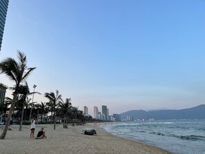 근처 해변, 백사장, 3 개의 비치 바