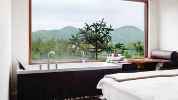 Combined shower/bathtub, hair dryer, children's dressing gowns, slippers