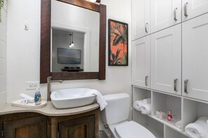 Hair dryer, towels