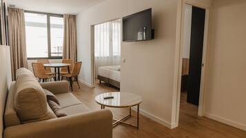 Family Apartment, 2 Bedrooms | 1 bedroom, down comforters, in-room safe, laptop workspace