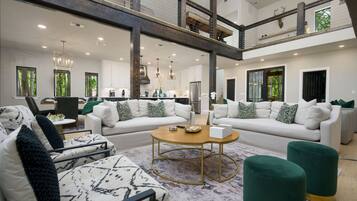 Smart TV, fireplace, video games