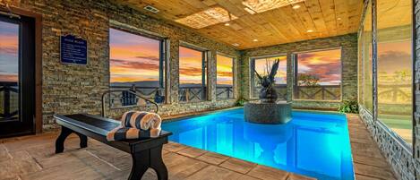 Indoor pool, a heated pool