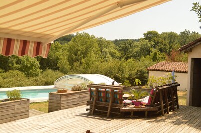 Quiet country house with private pool.