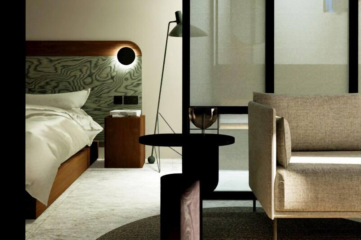Ropa de cama de alta calidad y escritorio