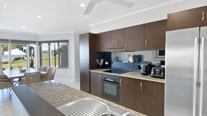 Microwave, stovetop, dishwasher, toaster