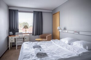 Desk, free WiFi, bed sheets, wheelchair access