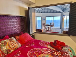 Panoramic Chalet, Ocean View | Premium bedding, down duvets, pillow-top beds, minibar - Baja Off the Grid, Luxury Nature Glamping Retreat (Cabo Punta Banda)