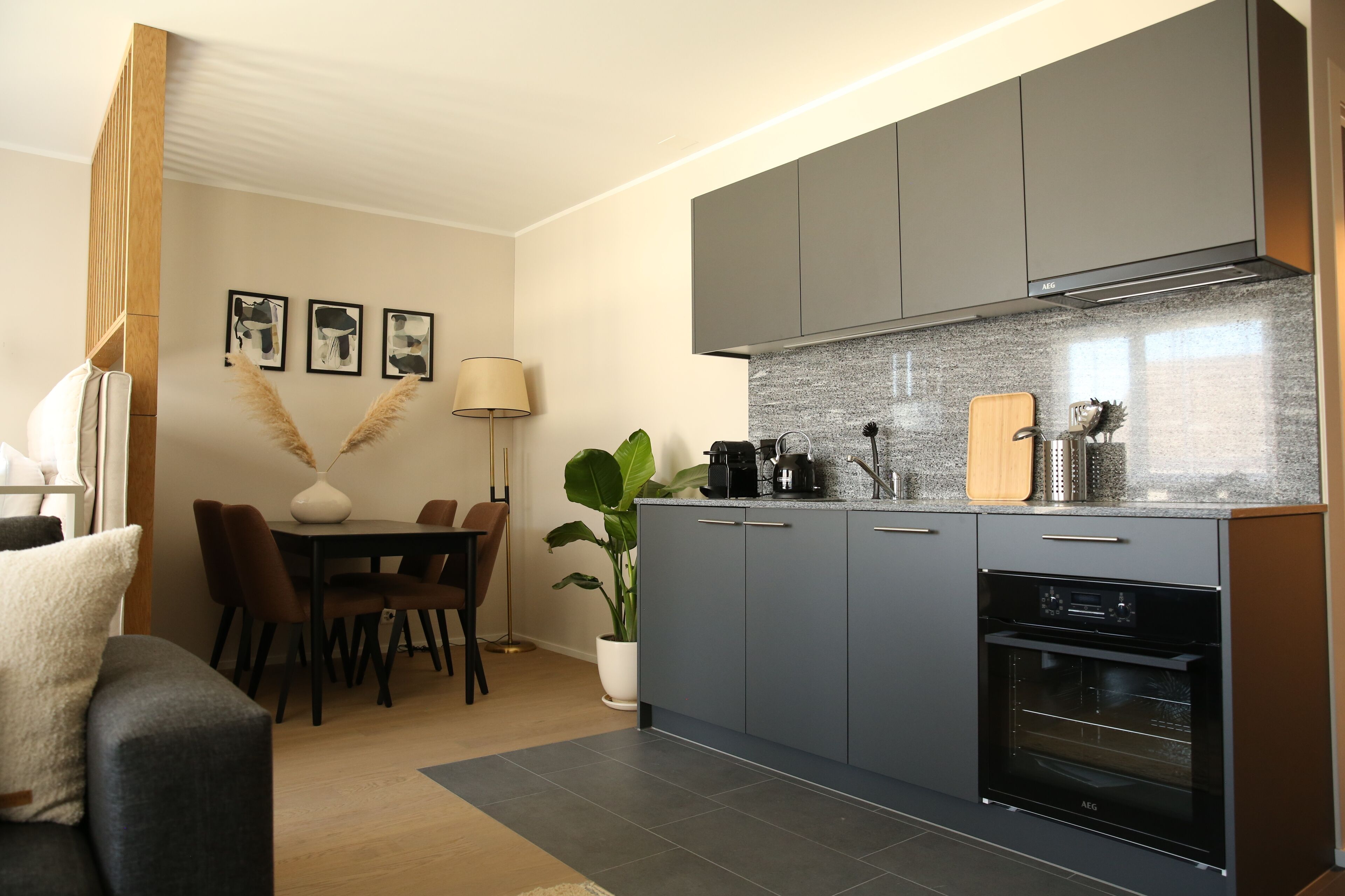 Suite Studio Deluxe, cuisine, vue jardin | Cuisine privée