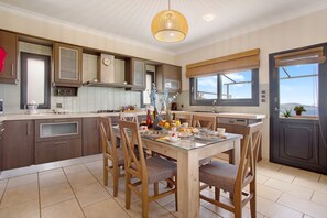 Dining - "Zante Sunset Vibes" Luxury Villa with Sea View, Private Balconies & Air Conditioning (Zakynthos)