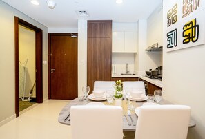 Design Apartment | Dining room - Tanin - Fabulous Apt With Burj Khalifa View From Balcony (Dubai)