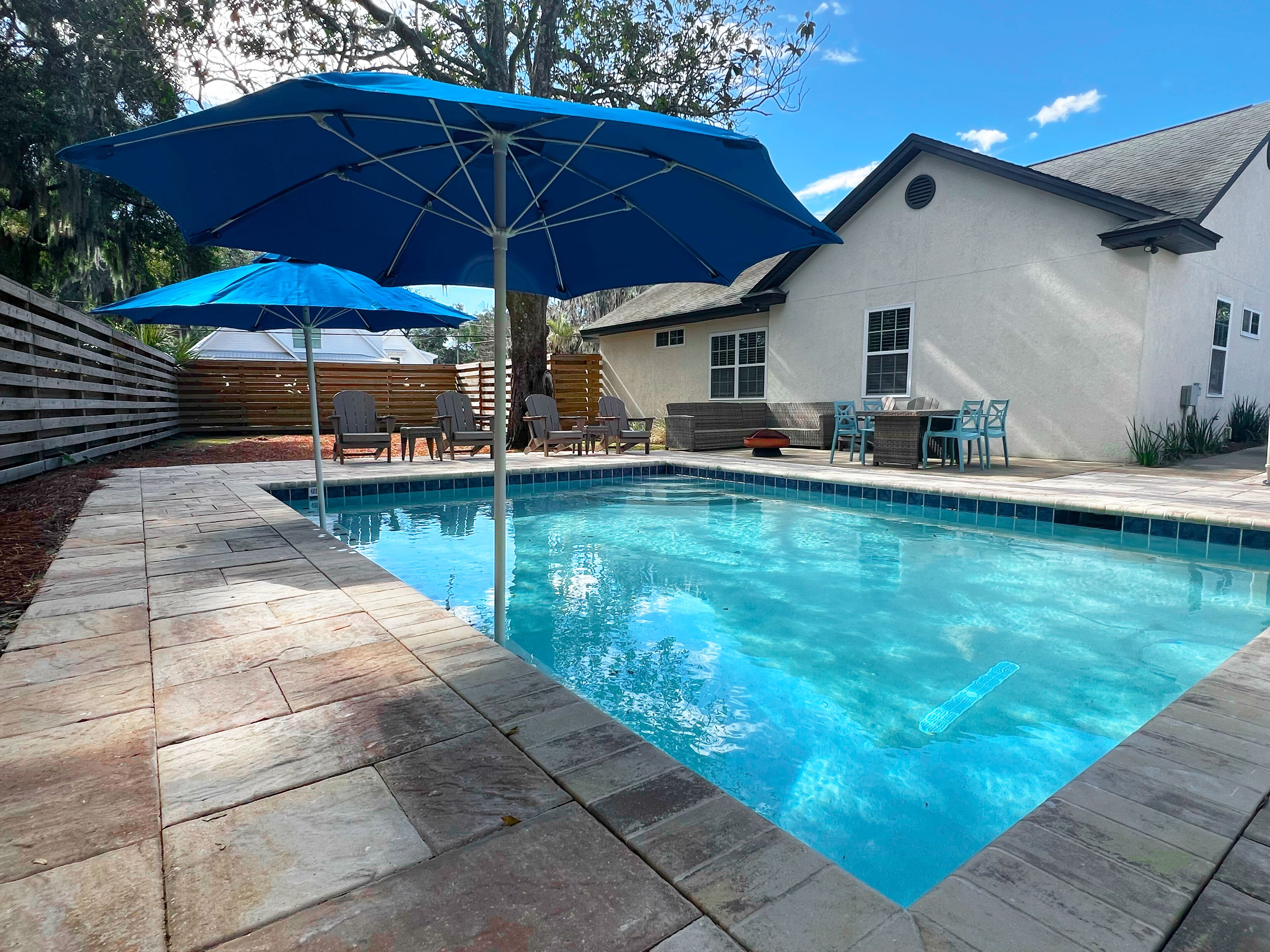 A heated pool