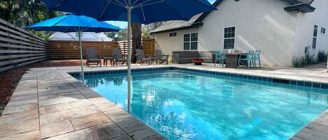 A heated pool