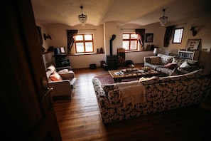 Smart TV, fireplace