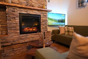 TV connectée, cheminée