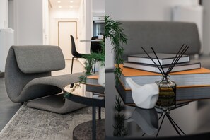 Standard Apartment | Living area | 43-inch Smart TV with digital channels, TV, Netflix