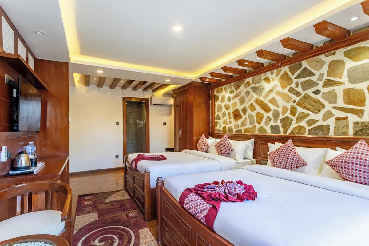 Quarto quádruplo, sacada | Roupas de cama antialérgicas
