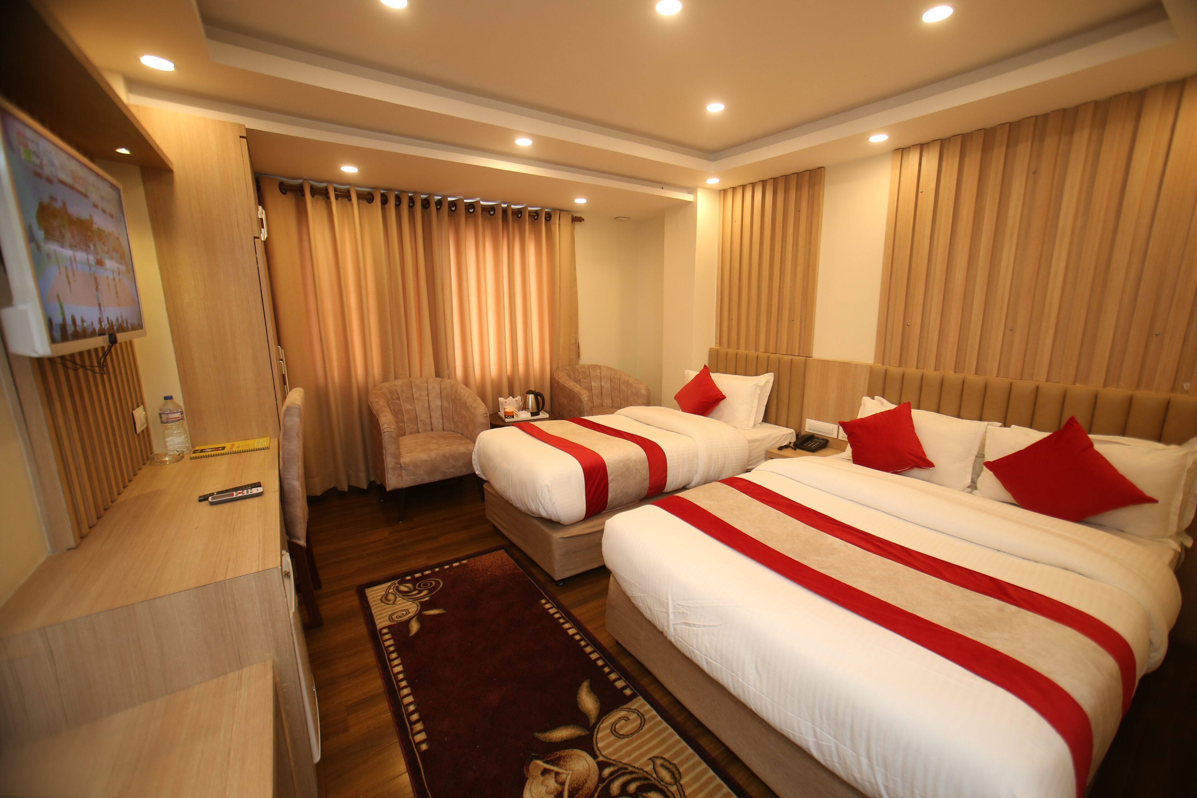 Hypo-allergenic bedding, memory-foam beds, individually decorated