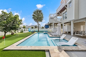 A heated pool
