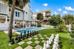 A heated pool - Pirates Beach with Heated Pool, Hot Tub, Firepit & Outdoor Games (Galveston)