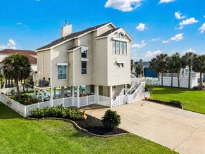 Exterior - Pirates Beach with Heated Pool, Hot Tub, Firepit & Outdoor Games (Galveston)