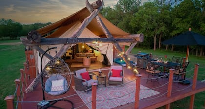Riverfront | Glamping| Yurt | Hot Tub | Firepit | Kayaks