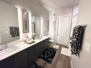 Towels, soap, toilet paper