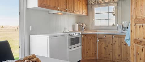 Comfort Cabin | Private kitchen | Fridge, oven, stovetop, dishwasher