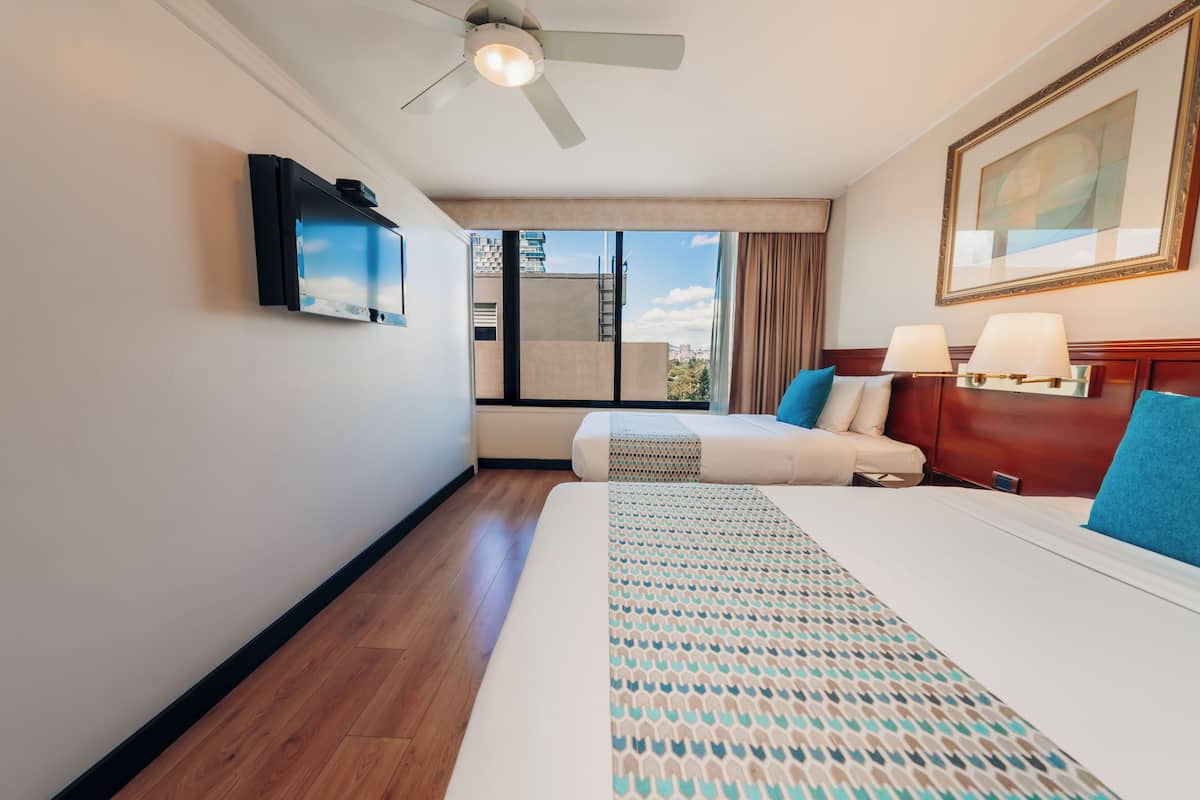 Room, 2 Double Beds, Non Smoking | 1 bedroom, Frette Italian sheets, premium bedding, down comforters