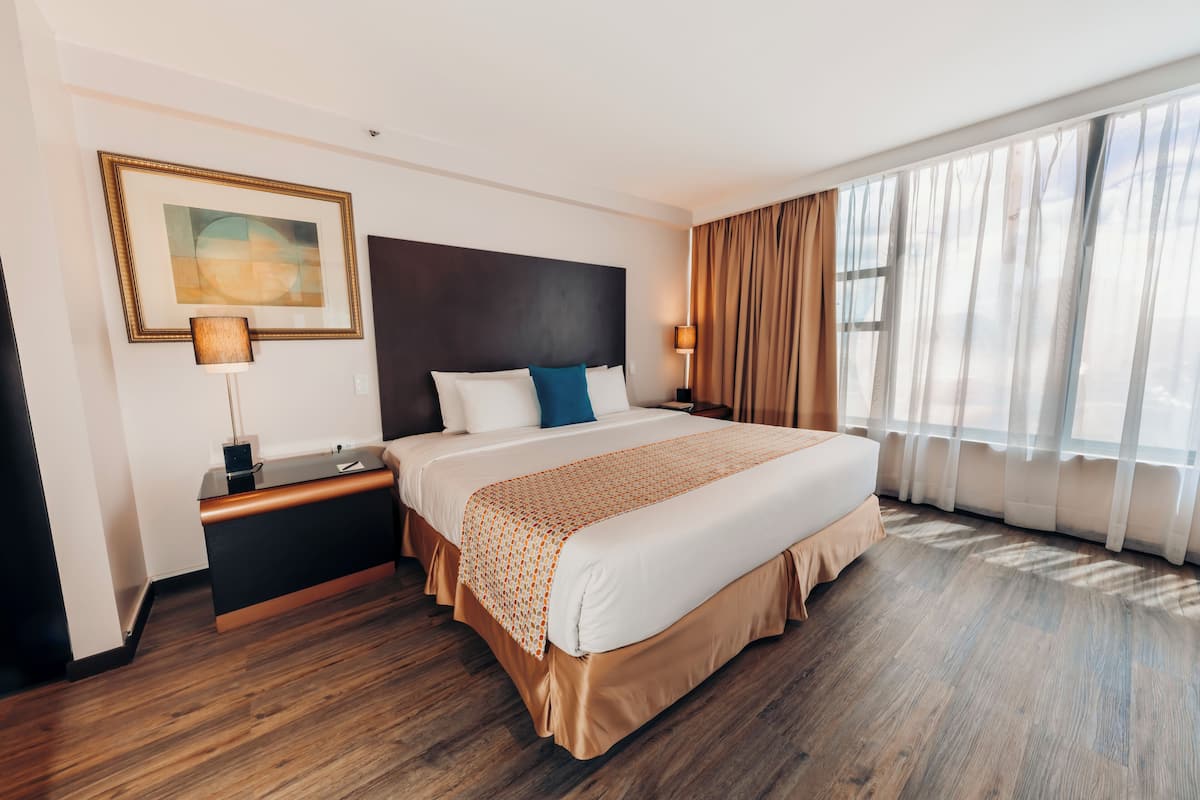 Room, 1 King Bed, Non Smoking (Suite) | 1 bedroom, Frette Italian sheets, premium bedding, down comforters