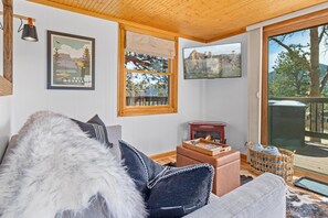 TV, fireplace, DVD player