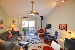 TV, fireplace, stereo