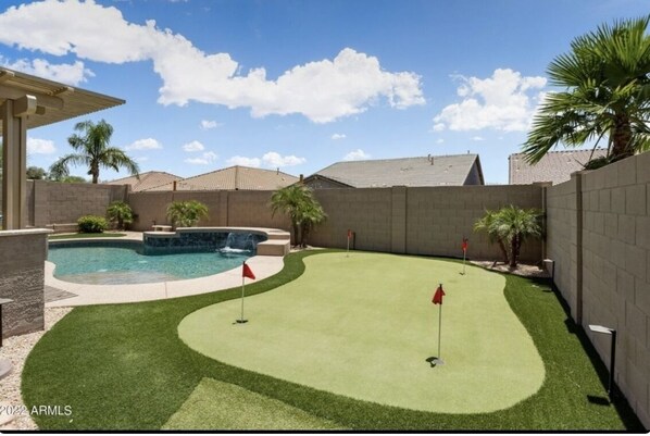 Outdoor pool, a heated pool