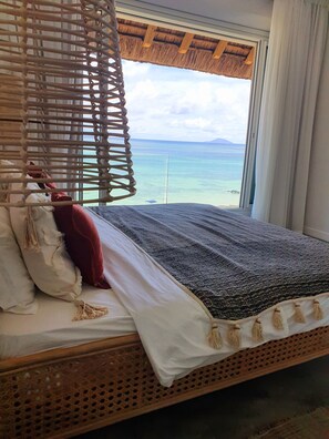 Luxury Villa | 2 bedrooms, Frette Italian sheets, premium bedding, Select Comfort beds - Luxury beachfront villa with private pool and cozy Pavillon with private jacuzzi on rooftop terrace (Calodyne)