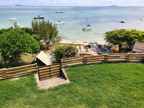 Luxury Villa | Courtyard view - Luxury beachfront villa with private pool and cozy Pavillon with private jacuzzi on rooftop terrace (Calodyne)