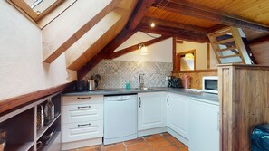 Fridge, microwave, dishwasher, coffee/tea maker