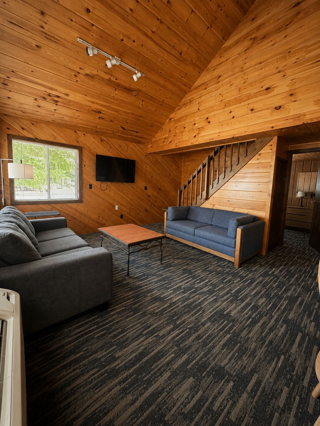 Premier Chalet | Living area | 32-inch TV with cable channels