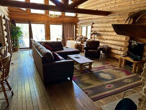 TV, fireplace, DVD player