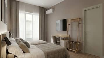 Desk, soundproofing, iron/ironing board, free WiFi