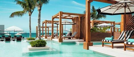 Outdoor pool, a heated pool