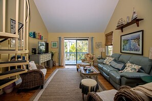 TV, DVD player, books