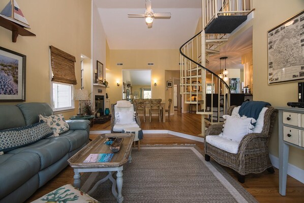 TV, DVD player, books