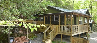 Quaint cabin with a creek in front that will lull you to sleep and pets allowed